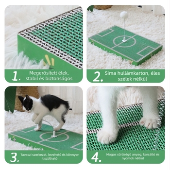 Macska kaparó falikép, hullámkarton papír, rajzfilm stílusú, 30 darabos csomag