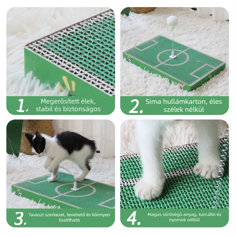 Macska kaparó falikép, hullámkarton papír, rajzfilm stílusú, 30 darabos csomag