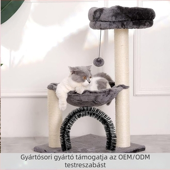 Fából készült macska mászótorony integrált helytakarékos dizájnnal, MH52, egyszerű stílus