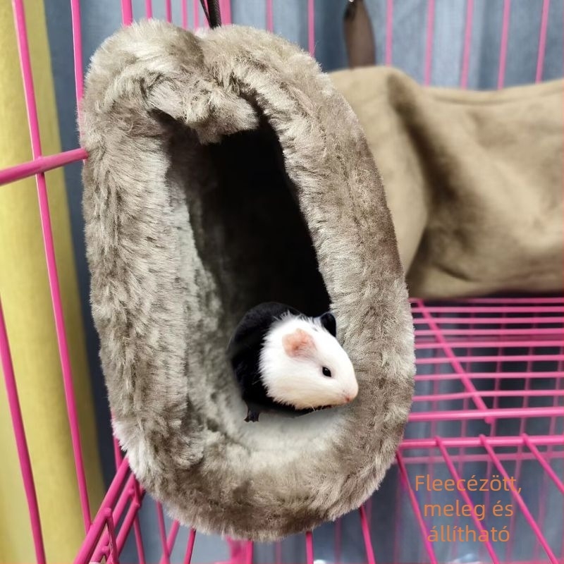 Téli meleg odú hamster számára pamutcsővel (Anyag: Egyéb; Importált: Nem; Alkalmas: Hamster)
