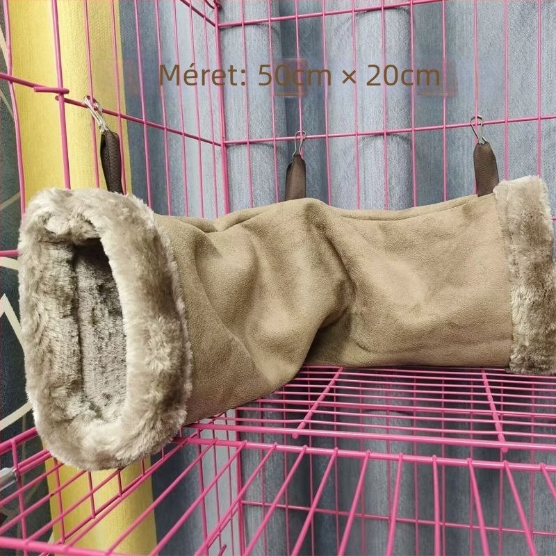 Téli meleg odú hamster számára pamutcsővel (Anyag: Egyéb; Importált: Nem; Alkalmas: Hamster)