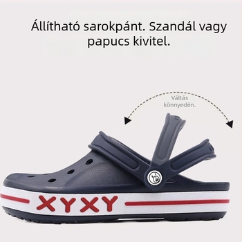 Carosky férfi nyári papucs, EVA felső és talp, lélegző, kerek orrú, 4 cm sarok, injektált talp