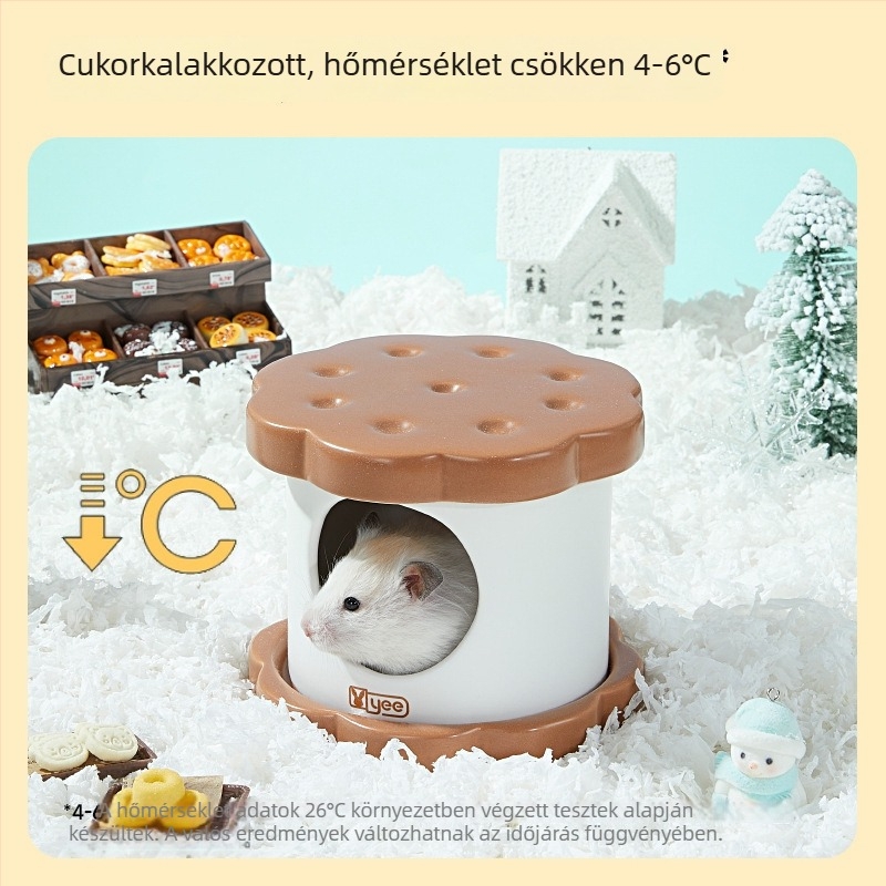 Kerámiás hörcsögfészek, Yee márka, minden évszakhoz, hörcsögöknek (Anyag: Kerámia; Márka: yee; Évszakok: Minden; Cél: Hörcsög)