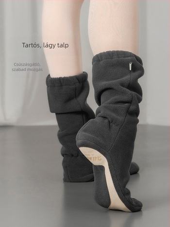 Balett tánc cipő – Uniszex, PU talp, fleece bélés, téli–tavaszi–őszi szezonra