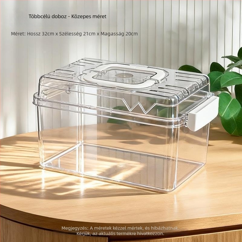 Hörcsög ketrec – műanyag, téglalap alakú, vízálló, hordozható, könnyen tisztítható