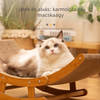 Macska karmoló deszka és fekvőfotel – anyag: lemez és hullámkarton; stílus: egyszerű; termékszám: YYY