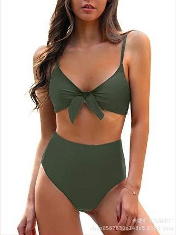 Női magas derekú bikini szett masnival, melltámasz párnákkal, acélmentes, anyag nylon, bélés nylon 80%, súly 200 g