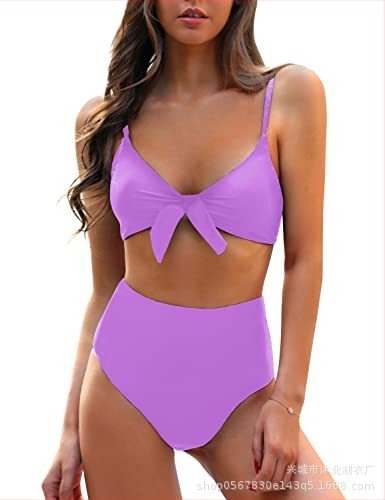 Női magas derekú bikini szett masnival, melltámasz párnákkal, acélmentes, anyag nylon, bélés nylon 80%, súly 200 g