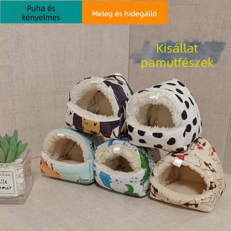 Téli meleg pamut függő odú Hörcsögöknek és más kisállatoknak