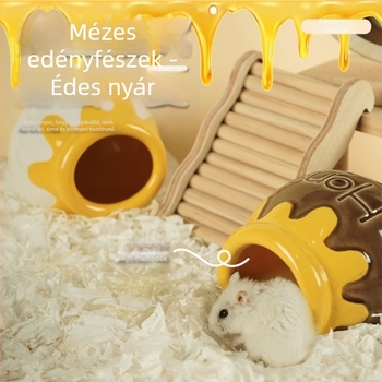 Kerámia hörcsögfészek – iglu formájú, hűtő funkcióval, egész éves használatra