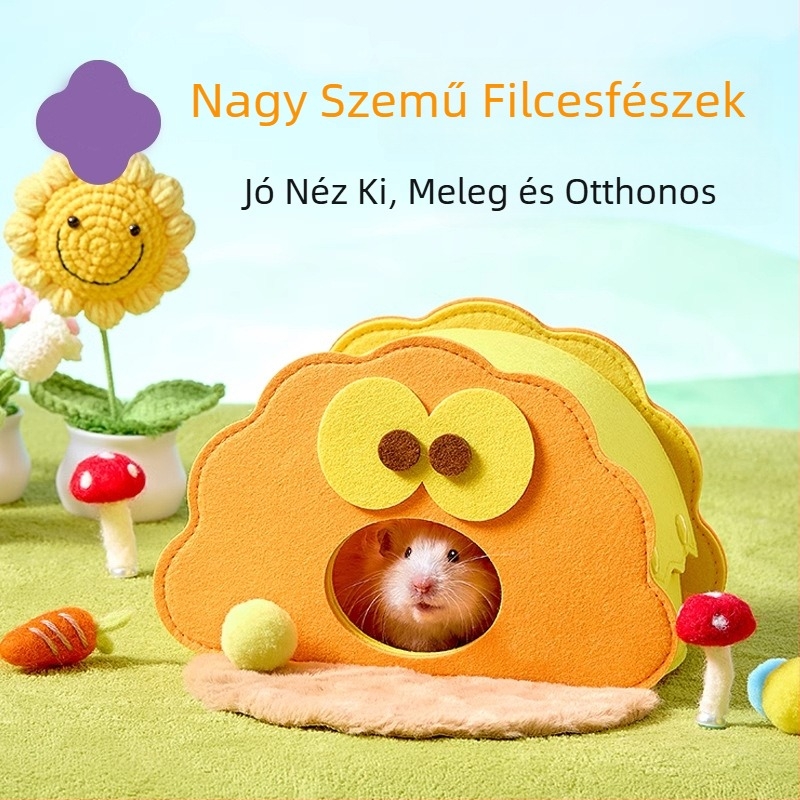 Filc anyagú hörcsög fészek – menedékház kisállatoknak, egész éves használatra