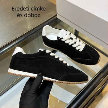 Női mindennapi cipő mesterséges plüss felsőrésszel, PU talpbetét, gumitalp, alacsony sarok 1–3 cm, elöl fűzővel záródó