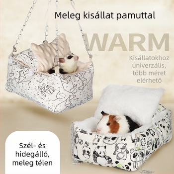 Pamut fészek-hámac kisállatok számára — téli melegedés, Handan eredet