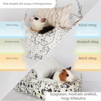 Pamut fészek-hámac kisállatok számára — téli melegedés, Handan eredet