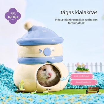 Hóember alakú kerámia hörcsög menedék (Anyag: Kerámia; Eredet: Kina; Importált: Nem; Márka: Close to the ear; Kategória: Háziállatoknak szánt élelem)