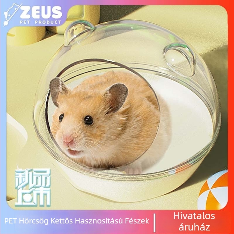 ZEUS átlátszó hörcsögfészek, kettős használat, könnyen tisztítható, arany hörcsög számára