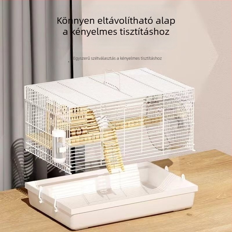 Aranyszőrű hörcsög ketrec – nagy méretű luxus villa, tág belső tér, szökésbiztos