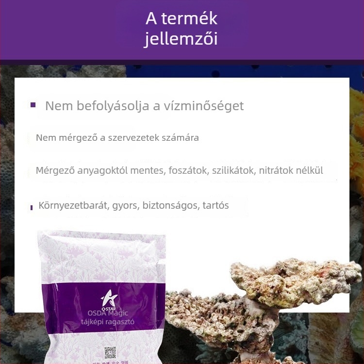 OSDA Akvárium táj dekoráció - Por alapanyag, 800 g, 15 darabos csomag