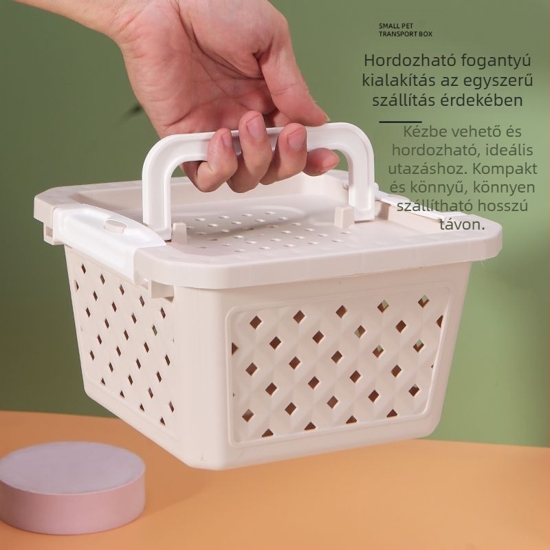 Hamster szállító ketrec - műanyagból - hamsternek - import nélkül