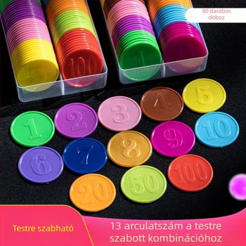 Testreszabható 38 mm-es PS chipek pókerhez és mahjonghoz – Kopásálló műanyag tokenek