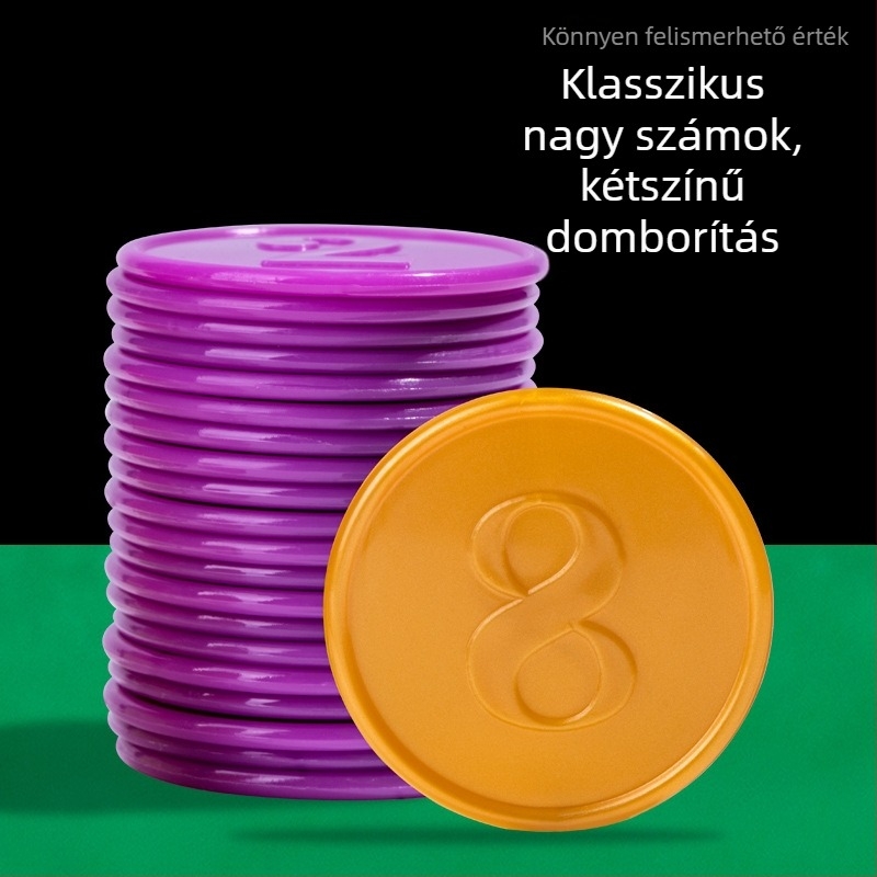 Testreszabható 38 mm-es PS chipek pókerhez és mahjonghoz – Kopásálló műanyag tokenek