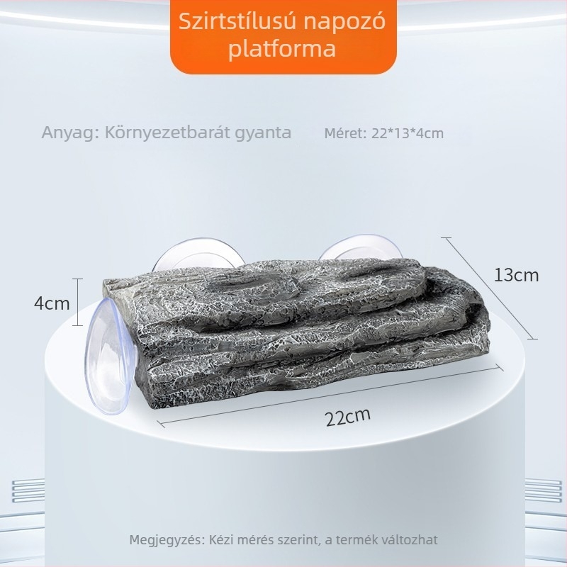Teknősbéka napozó platforma: gyanta anyagból, tájépítésre, eredet Shandong, tömeg 0,5 kg