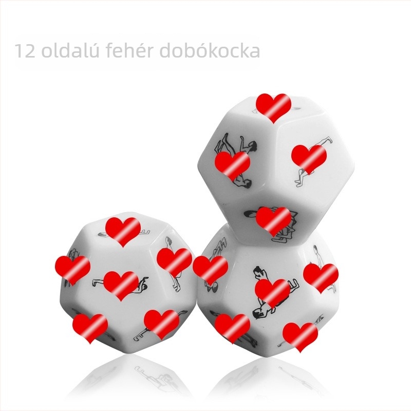 Szexi dobókocka előjátékhoz – akril dobókocka 12 oldallal pároknak