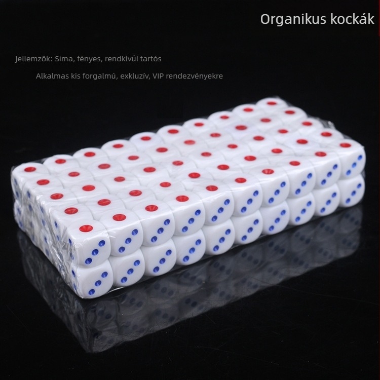 Akril négyoldalas dobókocka készlet pohárral és shakerral – bárhoz