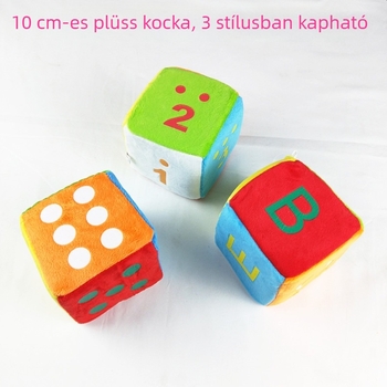 Gyerekeknek készült plüss kocka - óvodai oktatási eszköz, Flying Chess jellegű játék, 10 cm átmérő