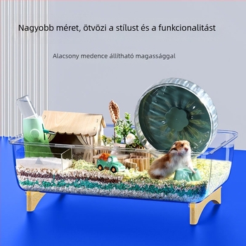 Hörcsögketrec – teljesen átlátszó, megfigyelési célú, műanyag konstrukció
