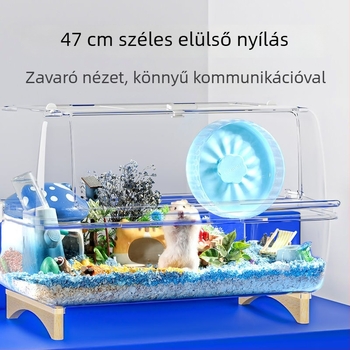 Hörcsögketrec – teljesen átlátszó, megfigyelési célú, műanyag konstrukció