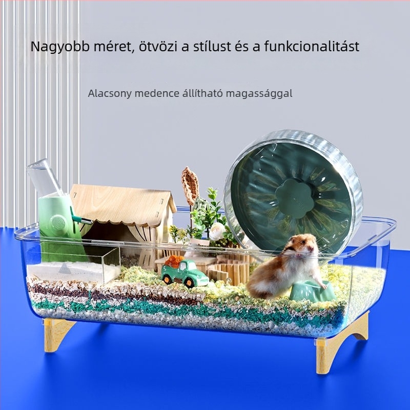 Hörcsögketrec – teljesen átlátszó, megfigyelési célú, műanyag konstrukció