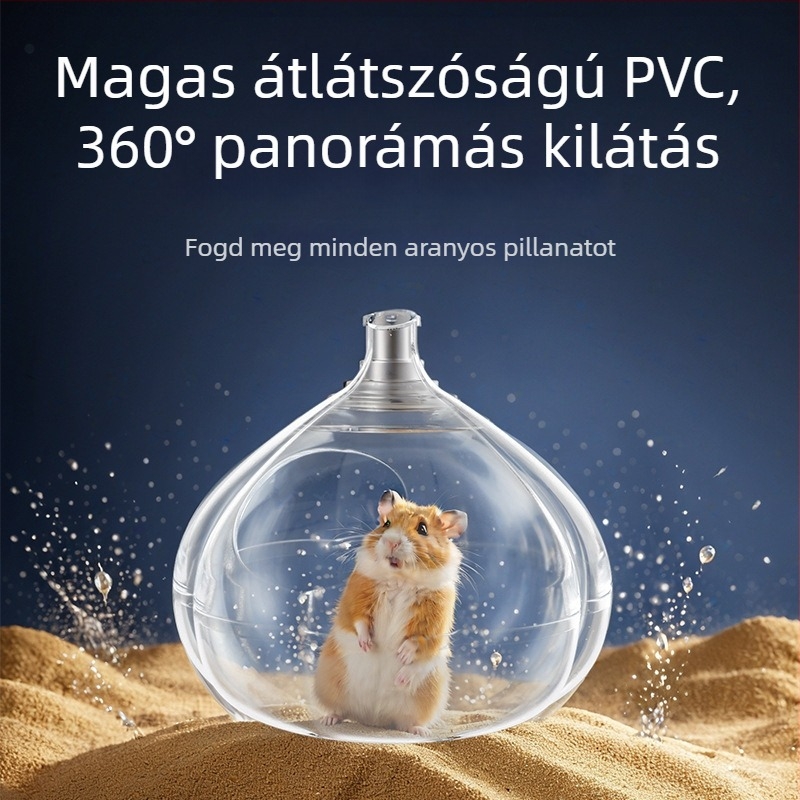 Hámester fürdő és WC fedéllel, átlátszó PC anyag, fröccsenés elleni és dezodoráló