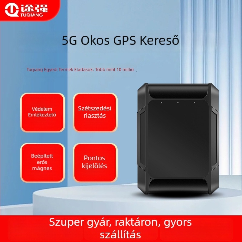 GT300LE GPS-lokátor 10 m-es pozíciópontossággal, 720 órás akkumulátor-élettartam, 1024 MB memória, Baidu térkép támogatás, riasztási módok: rezgés, SOS, kerítés, túl gyors