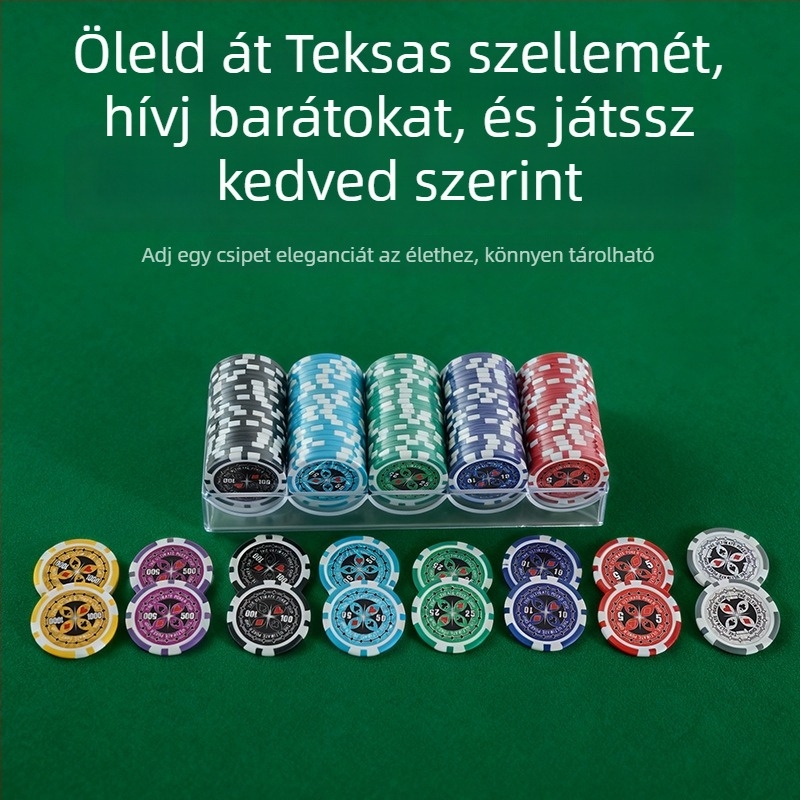 Domino Műanyag Zsetonok, 500 db, Testreszabható, Méret 40×4, Mahjong és Kártyajátékokhoz