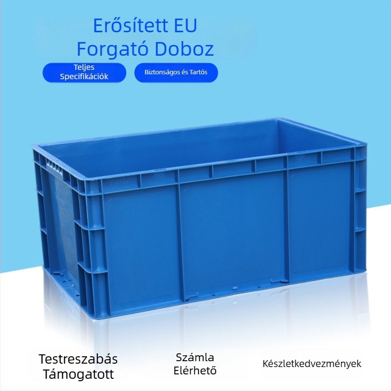 HDPE műanyag turnover doboz, téglalap alakú, 40-50 L kapacitás, modellek 4628/4622/4616/46148, egyszerű, modern dizájn, logó nyomtatása lehetséges