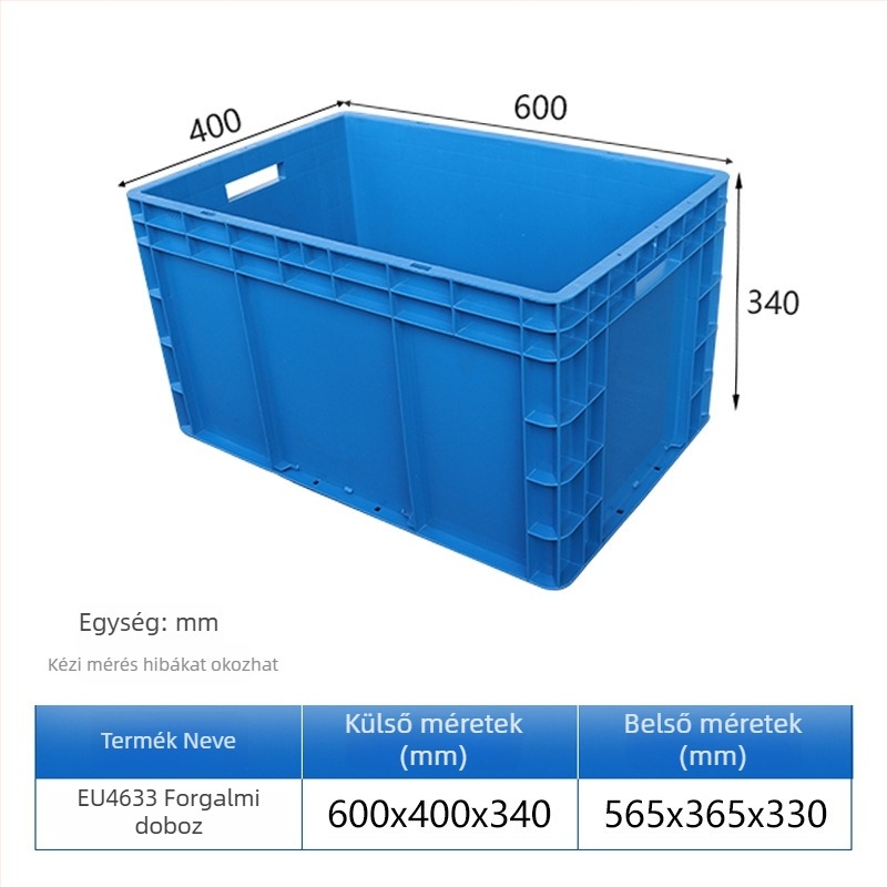 HDPE műanyag turnover doboz, téglalap alakú, 40-50 L kapacitás, modellek 4628/4622/4616/46148, egyszerű, modern dizájn, logó nyomtatása lehetséges