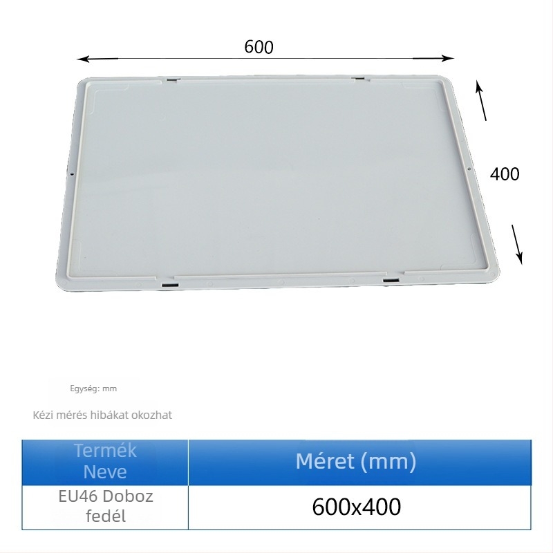 HDPE műanyag turnover doboz, téglalap alakú, 40-50 L kapacitás, modellek 4628/4622/4616/46148, egyszerű, modern dizájn, logó nyomtatása lehetséges