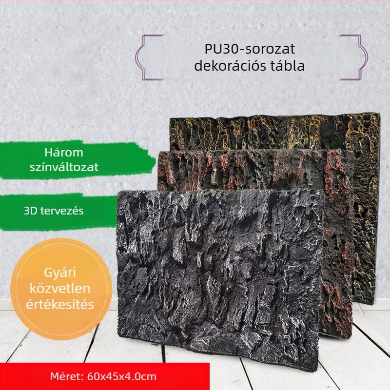PU akvárium hátfal panel – 3D szikla táj dekoráció akváriumhoz Xiangran márka