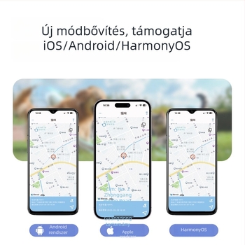 Két rendszerű állatnyomkövető Android és iOS-hez — Bluetooth 5.0, körülbelül 20 m hatótávolság, ABS anyag, kulcstartó dizájn, modell T1