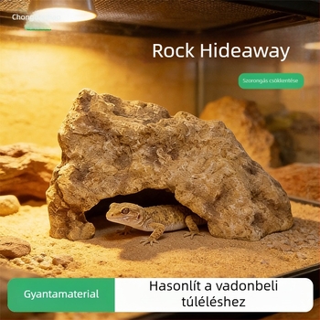 Teknős napozó platform létrával és rejtekhellyel — akváriumi tájkő kiegészítő, modell HCW41050, márka Pet Large Strip