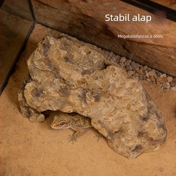 Teknős napozó platform létrával és rejtekhellyel — akváriumi tájkő kiegészítő, modell HCW41050, márka Pet Large Strip