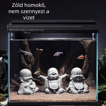 Homokkő Maitreya Buddha szobor akváriumhoz és mini tájképhez