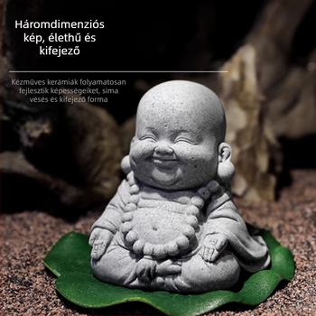 Homokkő Maitreya Buddha szobor akváriumhoz és mini tájképhez