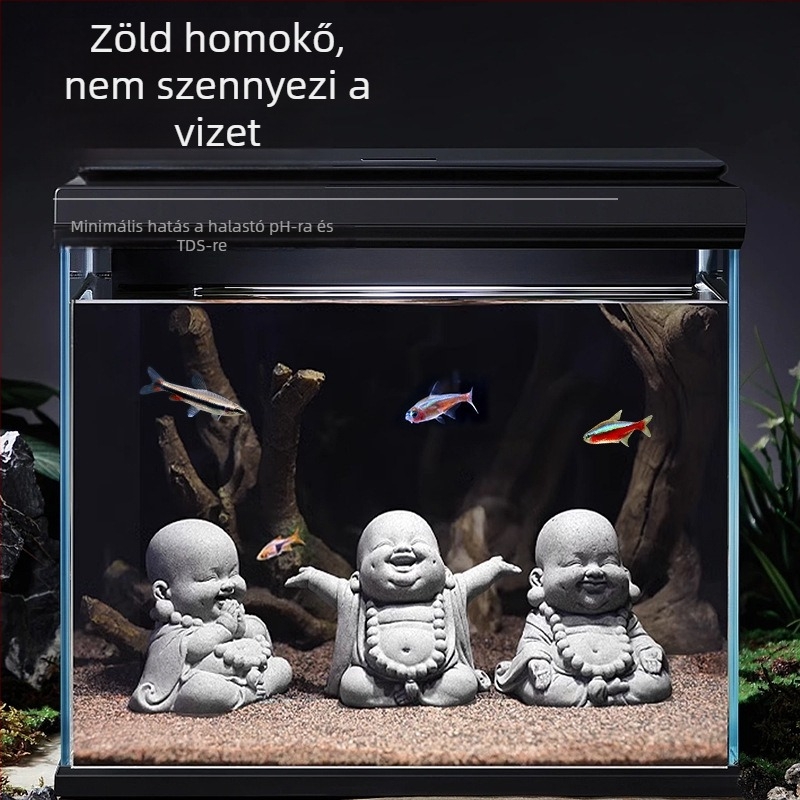 Homokkő Maitreya Buddha szobor akváriumhoz és mini tájképhez