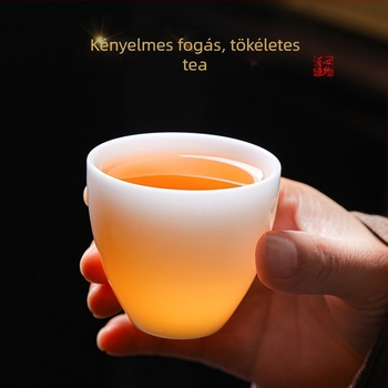 Porcelán teáscsésze, kézzel készített, új kínai stílus, Carved Jade Porcelain márka, személyes használatra