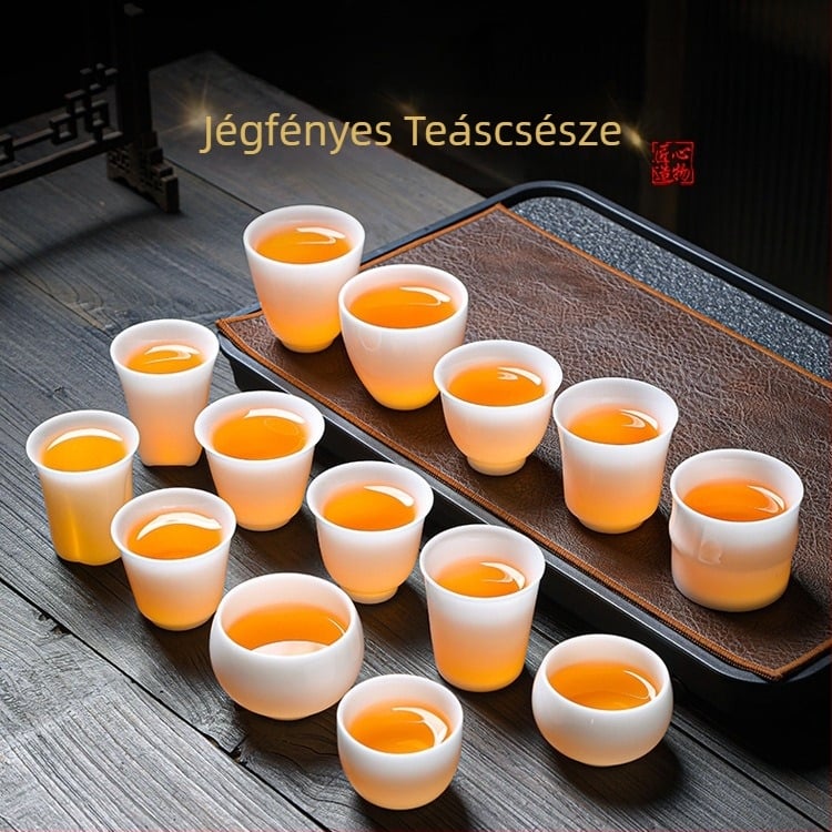 Porcelán teáscsésze, kézzel készített, új kínai stílus, Carved Jade Porcelain márka, személyes használatra