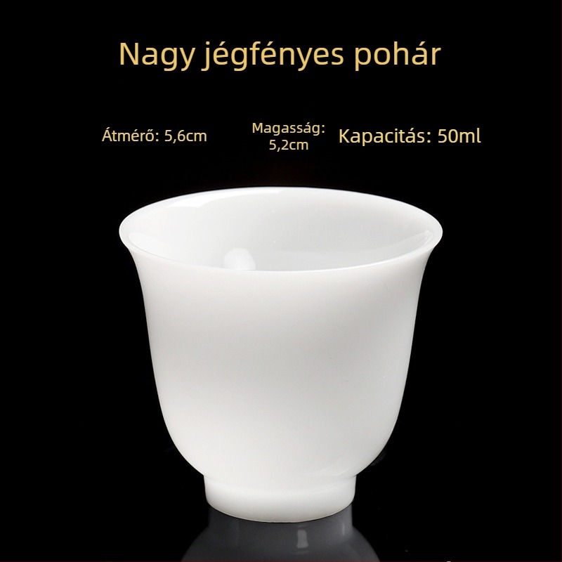 Porcelán teáscsésze, kézzel készített, új kínai stílus, Carved Jade Porcelain márka, személyes használatra