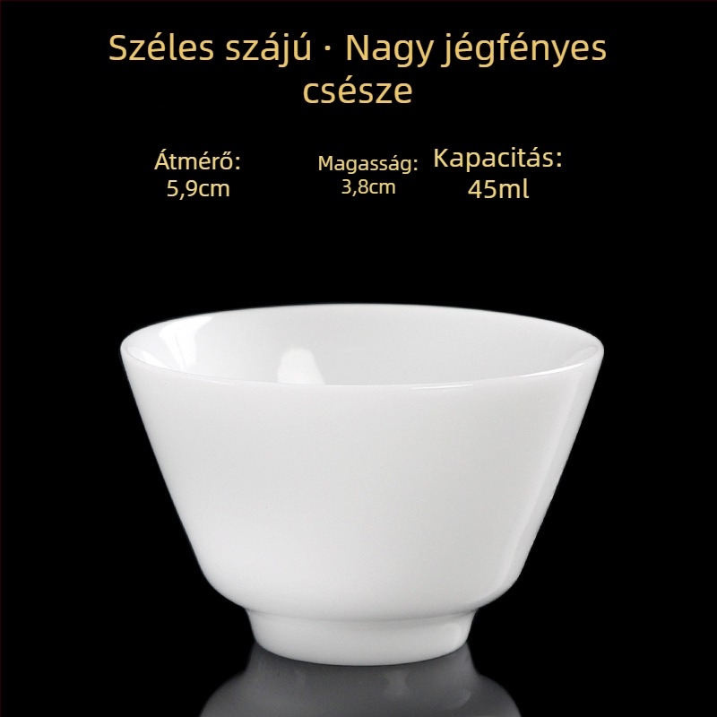 Porcelán teáscsésze, kézzel készített, új kínai stílus, Carved Jade Porcelain márka, személyes használatra