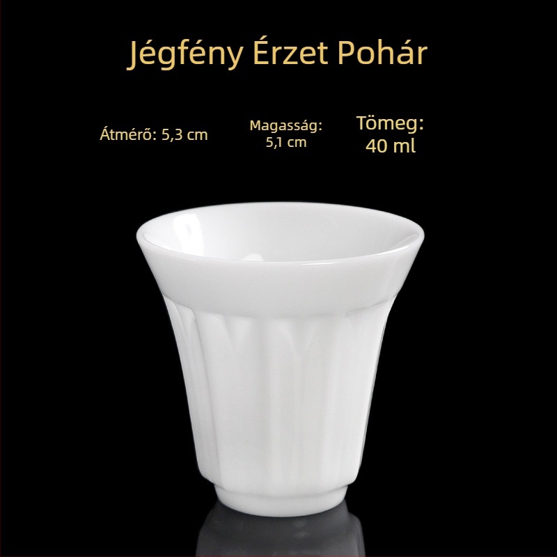 Porcelán teáscsésze, kézzel készített, új kínai stílus, Carved Jade Porcelain márka, személyes használatra